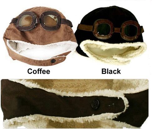 قبعة طيار للأطفال من LIWEIKE، قبعة طيار دافئة للأطفال الصغار في فصل الشتاء، قبعة طيار، قبعة صغيرة وخوذة طيران in Kuwait