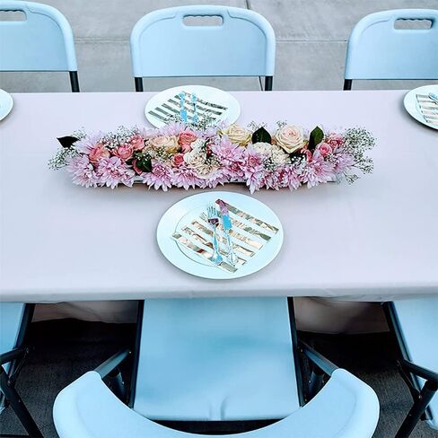 Lifeaider Clear Acrylic Flower Vase Rectangular, 23.3 Inch Long, Floral Centerpiece for Dining Table Decorations for Home in Kuwait