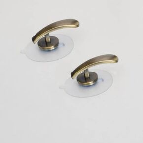 Cciphy Wood Curtain Tieback، حامل تخزين خطاف معدني على الحائط غير لاصق، خطاف ستارة نافذة لطيف، لا توجد حوامل ستارة بإبزيم تثبيت للحفر لديكور المنزل، عبوتان (نحاس)
