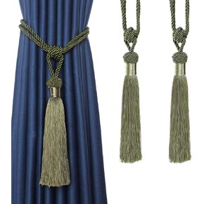 BEL AVENIR Curtain Tiebacks Hand-Woven Holdbacks Home Decorative Tassels Tiebacks (Gold, 2 Pack) in Kuwait