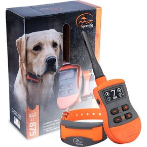 طوق تدريب الكلاب SportTrainer 575 من العلامة التجارية SportDOG - نطاق 500 ياردة - شاشة OLED ساطعة وسهلة القراءة - مدرب عن بعد مقاوم للماء وقابل لإعادة الشحن مع نغمة واهتزاز وثابت، أسود