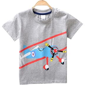 2-8Y Toddler Kids Baby Boys Summer T-Shirt Cotton Short Sleeve Blouse Basketball Soccer Funny Print Tops Clothes in Kuwait
