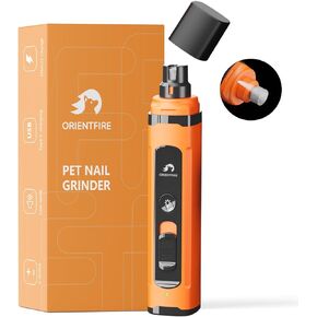 مطحنة أظافر الكلاب من أورينت فاير هادئة (45 ديسيبل)، ماكينة تشذيب أظافر الحيوانات الأليفة الكهربائية الاحترافية بسرعتين مع أضواء LED للكلاب الصغيرة والقطط، أداة تزيين منخفضة الضوضاء وغير مؤلمة مع عجلتين للطحن in Kuwait