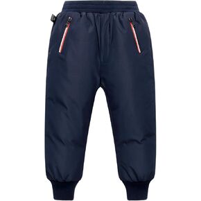 Happy Cherry Kids Down Pants Baby Boys Girls Windproof Warm Snow Pants الشتاء سمكا مرونة الخصر السراويل in Kuwait