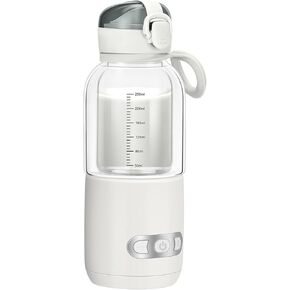 جهاز تسخين الزجاجات المحمول، جهاز تسخين زجاجات الأطفال اللاسلكي القابل لإعادة الشحن بقدرة 15000 مللي أمبير في الساعة، جهاز تسخين الزجاجات لحليب الأم، 98 درجة فهرنهايت - 131 درجة فهرنهايت/زجاج مزدوج/معتمد من قبل السلطات، مجاني - شحن سريع/فرشاة in Kuwait