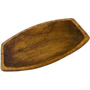 Wood Dough Bowl 17.75", Long Decorative Bowl, Wooden Fruit bowls, Wood Bread Bowl, Rustic Wood Bowls, Living Room Accessories, Table Centerpieces For Dining room, Hand Carved Wooden Bowl in Saudi Arabia