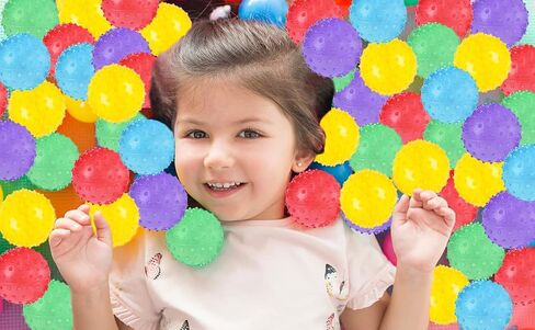 The Dreidel Company Inflated Bouncing Knobby Balls, Assorted Colors, 3" (6-Pack) in Saudi Arabia