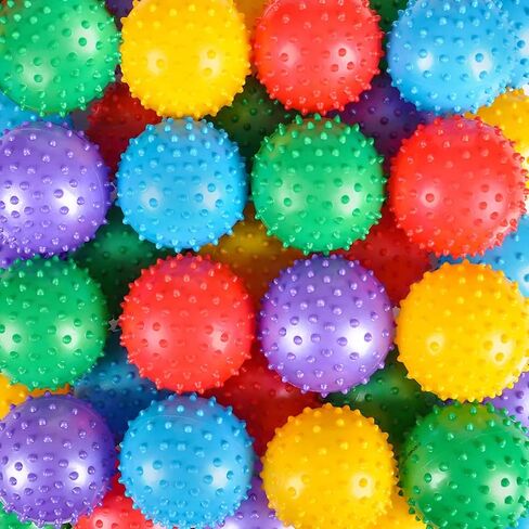The Dreidel Company Inflated Bouncing Knobby Balls, Assorted Colors, 3" (6-Pack) in Saudi Arabia