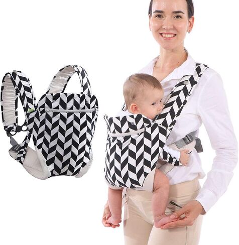 Baby Carrier Newborn Wrap,Ergonomic Infant Soft Carriers for Toddler 7-45 lbs,4-in-1 Babe Carrier Front&Back,Adjust Back Strap/Waist Belt,for Hiking Travel or Everyday Family Events-Plaid Pattern in Kuwait