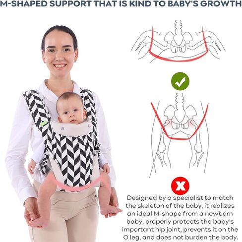 Baby Carrier Newborn Wrap,Ergonomic Infant Soft Carriers for Toddler 7-45 lbs,4-in-1 Babe Carrier Front&Back,Adjust Back Strap/Waist Belt,for Hiking Travel or Everyday Family Events-Plaid Pattern in Kuwait