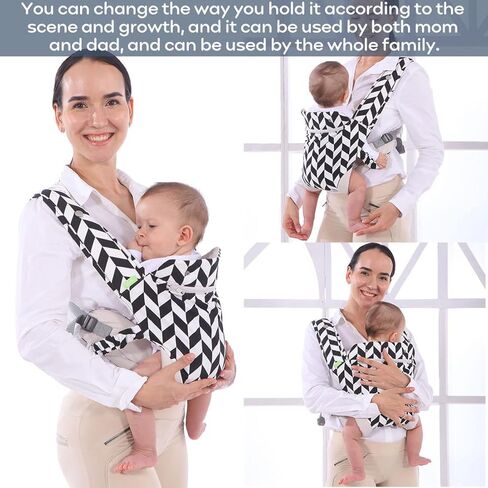 Baby Carrier Newborn Wrap,Ergonomic Infant Soft Carriers for Toddler 7-45 lbs,4-in-1 Babe Carrier Front&Back,Adjust Back Strap/Waist Belt,for Hiking Travel or Everyday Family Events-Plaid Pattern in Kuwait