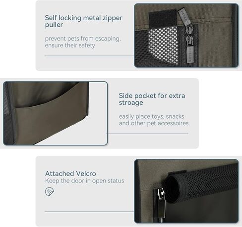 Petsfit قفص لعب للكلاب الكبيرة/القطط/الأرنب/الفرخ، قاعدة مطلية بالبولي فينيل كلوريد قابلة للإزالة وسهلة التنظيف، قفص لعب للكلاب للاستخدام الداخلي/الخارجي/السفر، كبير (45.5 بوصة × 45.5 بوصة × 21 بوصة) in Kuwait