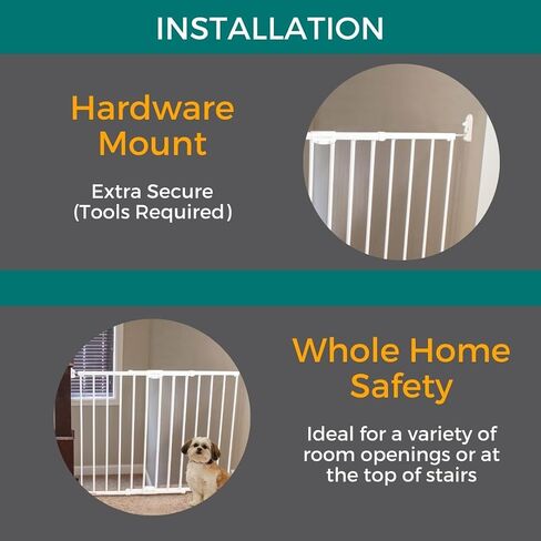 MyPet Windsor Walk Thru Pet Gate: 28.68" - 47.85" Wide Dog Gate. Hardware Mount, Dog Gates for The House, Cat Gate for Doorway. 31" Tall, Matte Bronze in Saudi Arabia