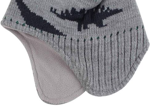 Duoyeree بيبي بوي الشتاء قبعة ديناصور القفازات الدافئة طقم أربطة عنق الوليد Pompom قبعة قفازات طفل الصوف سماعات الأذن قبعات in Kuwait