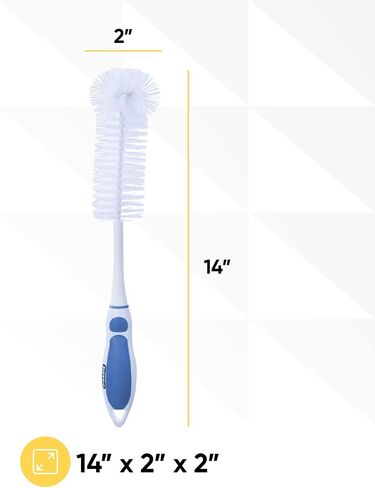 Superio Baby Bottle Brush Cleaner, Water Bottle Cleaner Brush Scrubber, Cup Brush Cleaner, Blue Bottle Washer with Long Handle Silicone Grip, (Blue-3 Pack) in Kuwait