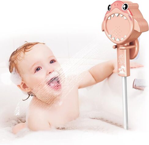 SUNWUKING رأس دش للأطفال الصغار للحمام - رأس دش حمام الطفل ألعاب حوض الاستحمام مرشات الأطفال - ألعاب دش الأطفال الصغار - رشاش حمام - رأس دش حمام للأطفال مع دعامات دش كؤوس شفط in Kuwait