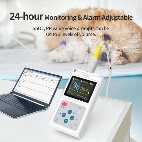 CONTEC CMS60D-VET Veterinary Pulse Oximeter Vet SPO2 Pulse Rate Monitor Ear/Tongue SPO2 Sensor in Saudi Arabia
