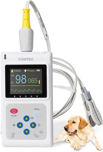 CONTEC CMS60D-VET Veterinary Pulse Oximeter Vet SPO2 Pulse Rate Monitor Ear/Tongue SPO2 Sensor in Saudi Arabia