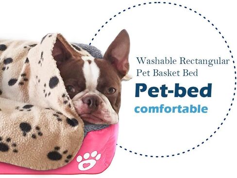 Barelove Square Large Dog Bed Mattress Washable Pads Room Waterproof Bottom (Large, Hot Pink) in Kuwait