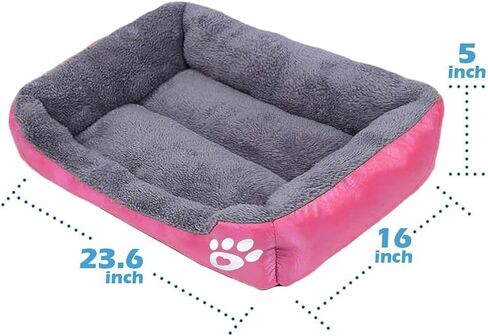 Barelove Square Large Dog Bed Mattress Washable Pads Room Waterproof Bottom (Large, Hot Pink) in Kuwait