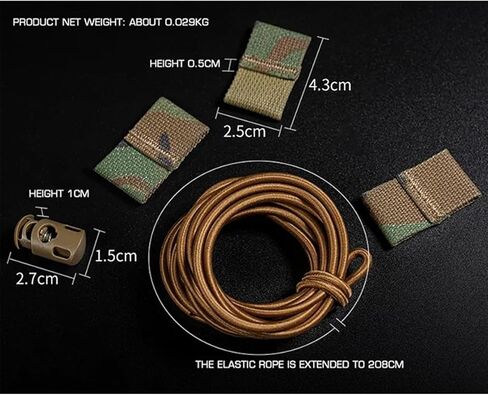 العلم التكتيكي بنجي مطاطا السحابة حزام صدمة الحبل الاحتفاظ رخوة حزام حلقة الحبل قفل آمن لوحة الناقل مرفق in Kuwait