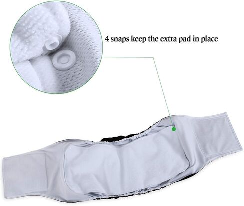 Teamoy Male Dog Diaper Pads, Reusable Dog Belly Band Liner Pads(Pack of 6), XXL in Kuwait