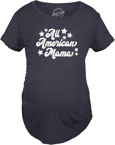 Maternity All American Mama Tshirt Cute 4th of July Pregnancy Tee in Saudi Arabia