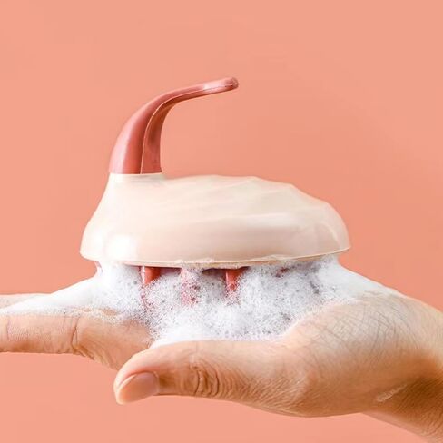 Pet massage brush Wet and dry use for cat and dogs with fluffy animals Two brush bodies for different animals and body parts，dog bath brush in Kuwait