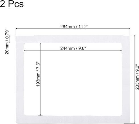 PATIKIL Magnetic Picture Frame, 2 Pack Picture Holder Holds 8.5x11 Inch Photos for Refrigerator Home Office Wall, PVC White in Kuwait