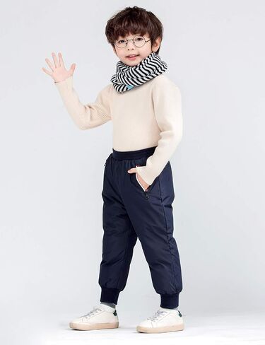 Happy Cherry Kids Down Pants Baby Boys Girls Windproof Warm Snow Pants Winter Thicker Elastic Waist Trousers in Saudi Arabia
