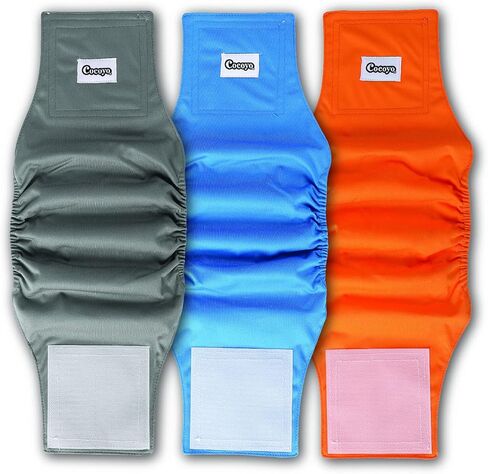 COCOYO Washable Male Dog Wraps, 3 Count (XS) in Kuwait