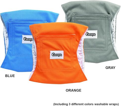 COCOYO Washable Male Dog Wraps, 3 Count (XS) in Kuwait