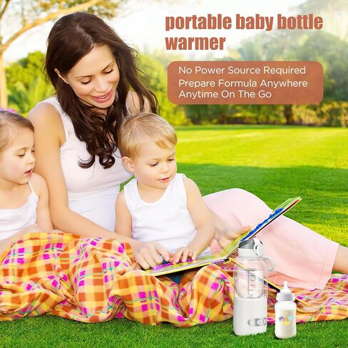 جهاز تسخين الزجاجات المحمول، جهاز تسخين زجاجات الأطفال اللاسلكي القابل لإعادة الشحن بقدرة 15000 مللي أمبير في الساعة، جهاز تسخين الزجاجات لحليب الأم، 98 درجة فهرنهايت - 131 درجة فهرنهايت/زجاج مزدوج/معتمد من قبل السلطات، مجاني - شحن سريع/فرشاة in Kuwait