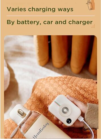 YomBaby Portable Milk Warmer-Fast Charging, Long Battery Life, Wireless and Leak Proof-Instant Water, Milk or Breast Milk Warmer-for Travel, Outdoor, Transportation, Parks in Saudi Arabia
