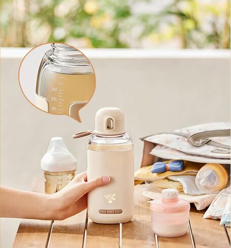 YomBaby Portable Milk Warmer-Fast Charging, Long Battery Life, Wireless and Leak Proof-Instant Water, Milk or Breast Milk Warmer-for Travel, Outdoor, Transportation, Parks in Saudi Arabia