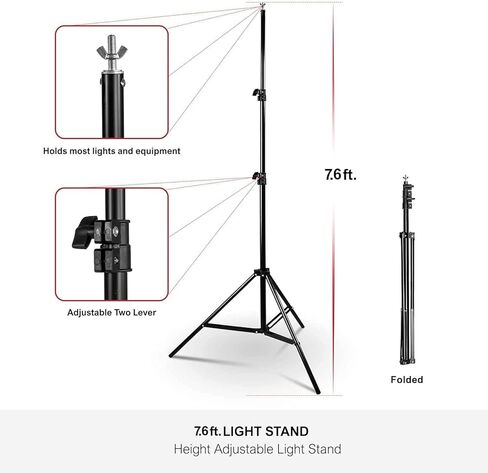 JS JULIUS STUDIO 10 ft. Wide Backdrop Stand, 9 x 13 ft. Silky Texture Green Screen Chromakey Background Backdrop with 4 Set of Strong Clamps and String Clips, JSAG704 in Kuwait