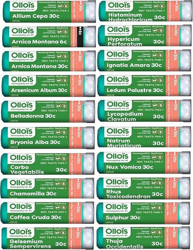 OLLOIS Homeopathy 20-Remedy Starter Kit (Organic & Lactose-Free) in Saudi Arabia