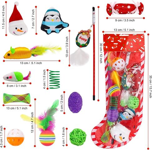 ZALALOVA Christmas Dog Stocking Gifts Toys Set, 6 Pcs Xmas Dogs Toys Chew Toys Assorted Santa Clause Gingerbread Man Bone Shape Christmas Tree Candy Cane Shape Chewer Interactive Ball Gifts in Kuwait