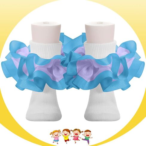 10 Pairs Ruffle Socks Double Lace Frilly Dress Socks Princess Tutu Socks for Kids Infant Toddler Baby Girls Little Girls, 10 Styles, Multicolor, One Size in Saudi Arabia