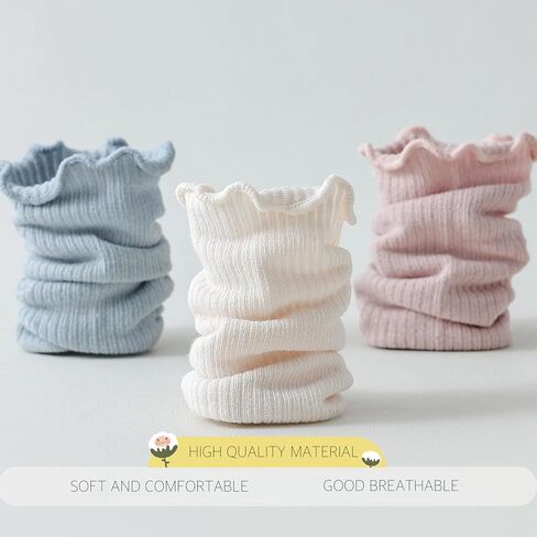 VIAOKUTH Baby Girls Socks Anti Slip Frilly Ruffle Cotton Socks Cute Princess Socks for Toddler Socks 5 Pairs in Kuwait