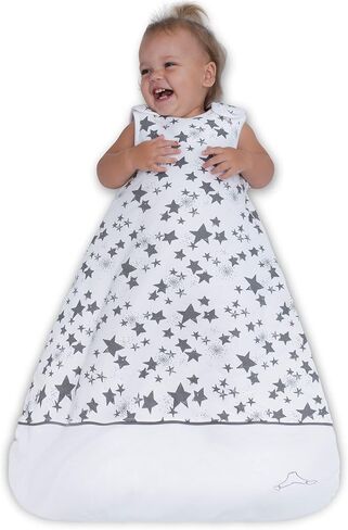 Baby Sleeping Sack, Organic Cotton, for 6-24 Months, Swaddle Transition Sleeping Bag, 2-Way Zipper, Warm - Soft Baby Wearable Blanket in Kuwait