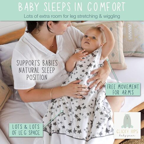 Baby Sleeping Sack, Organic Cotton, for 6-24 Months, Swaddle Transition Sleeping Bag, 2-Way Zipper, Warm - Soft Baby Wearable Blanket in Kuwait