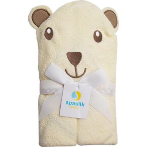 سبسيلك منشفة استحمام بغطاء راس بتصميم دب تيري مع اذنين لحديثي الولادة والرضع من بيبي باث، مقاس واحد، ازرق بير in Kuwait