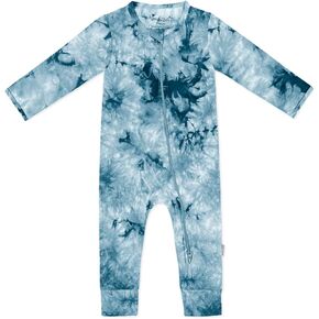Jimonda Baby Girls Boys Bamboo Footless Pajamas outfits,2 Way Zipper Sleeper Pjs,Infant Tie-dye Rompers