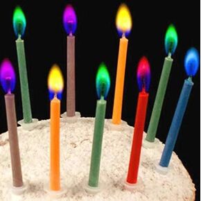Birthday Cake Candles in Holders Cake Tricks and Decorations – Colors: red, Pink, Yellow, Blue, Green, Purple – 12 Pieces (12) in Saudi Arabia