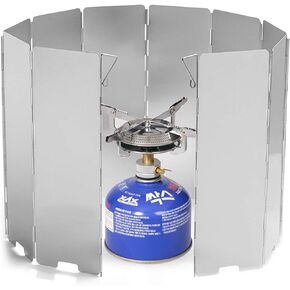 Camping Stove Windscreen ，portable Folding Stove Windshield, Camping windscreen for alcohol stove,gas stove,Light weight for Hiking, Backpacking, Camping(10 Plates). in Saudi Arabia