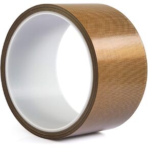 شريط درجة حرارة عالية Gdrtwwh لآلة سد الفراغات، مانعات التسرب اليدوية - شريط تيفلون / شريط قماش PTFE يناسب حافظة الطعام، ختم وجبة، ويستون، كابيلا سيل (1/2 بوصة × 33 قدم × 0.13 مم) in Kuwait