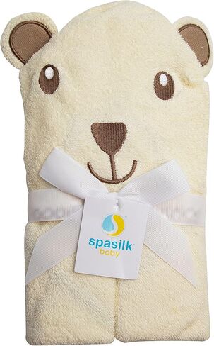 سبسيلك منشفة استحمام بغطاء راس بتصميم دب تيري مع اذنين لحديثي الولادة والرضع من بيبي باث، مقاس واحد، ازرق بير in Kuwait