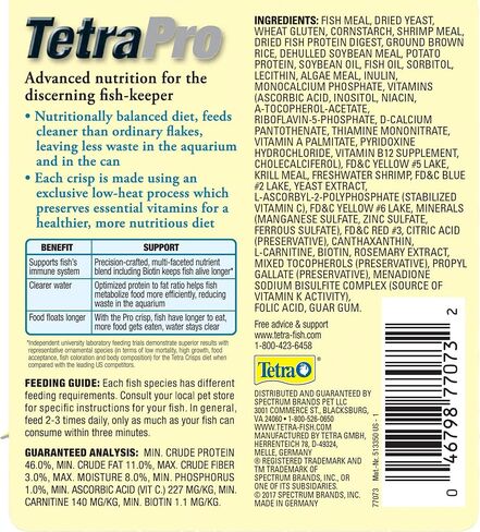 TetraPro Tropical Crisps, Fish Food, Advanced Clear Water Formula in Saudi Arabia