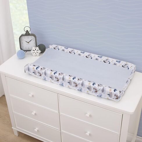 NoJo Sugar Reef Mermaid Pink, Aqua, Gray Super Soft Contoured Changing Pad Cover in Saudi Arabia